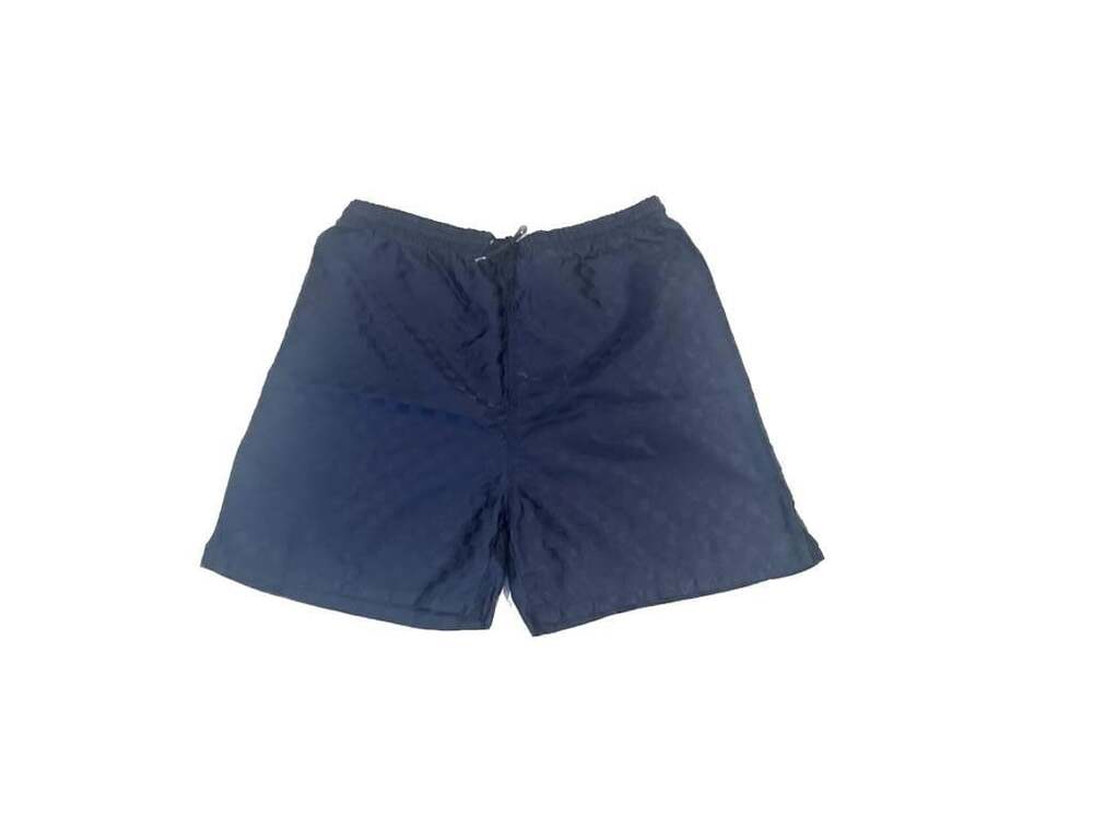 Vintage Simply Basic Girls Navy Blue Nylon Monogram Jacquard Shorts Size 14/16